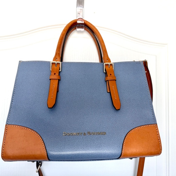 Dooney & Bourke Handbags - Dooney and Bourke Blue Pebbled Leather Satchel or Crossbody